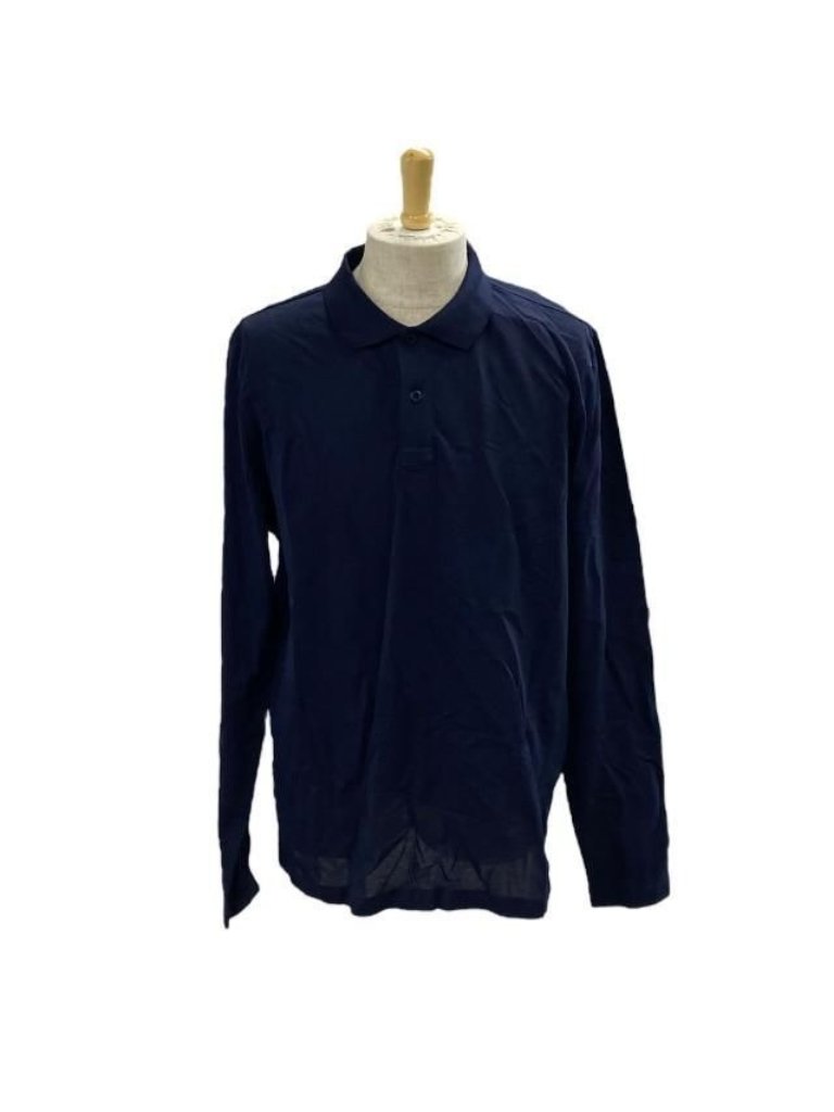 Prada Top Shirts Polo Shirt Long Sleeve Apparel Cotton Navy Dark Blue